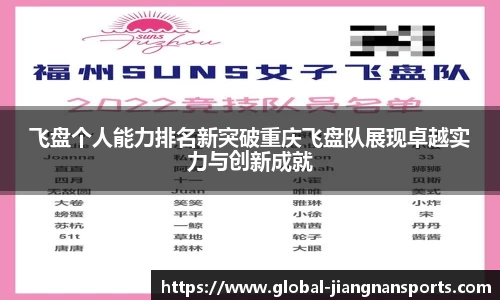 飞盘个人能力排名新突破重庆飞盘队展现卓越实力与创新成就